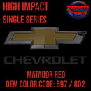 Tamco Paint Chevrolet Matador Red Code 697 / 802 OEM High Impact Single Series