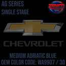 Tamco Paint Chevrolet Medium Adriatic Blue Code WA9907 / 30 OEM AG Series Single Stage