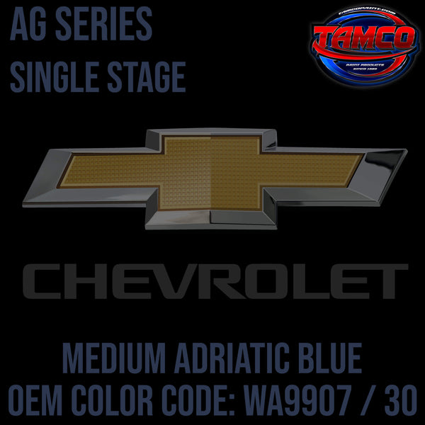 Tamco Paint Chevrolet Medium Adriatic Blue Code WA9907 / 30 OEM AG Series Single Stage