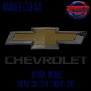 Tamco Paint Chevrolet Dark Blue Code 26 OEM Basecoat
