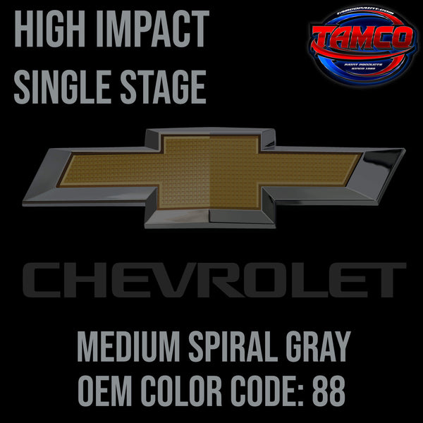 Tamco Paint Chevrolet Medium Spiral Gray Code 88 High Impact Series Single Stage 