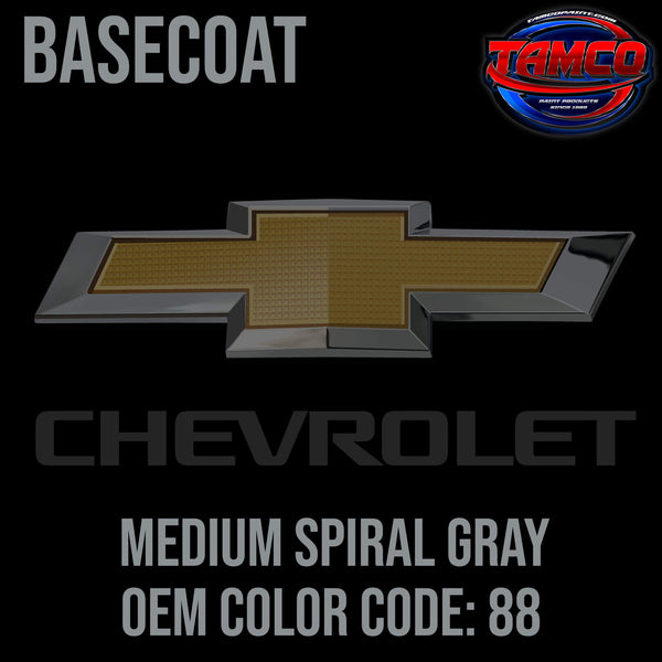 Tamco Paint Chevrolet Medium Spiral Gray Code 88 OEM Basecoat
