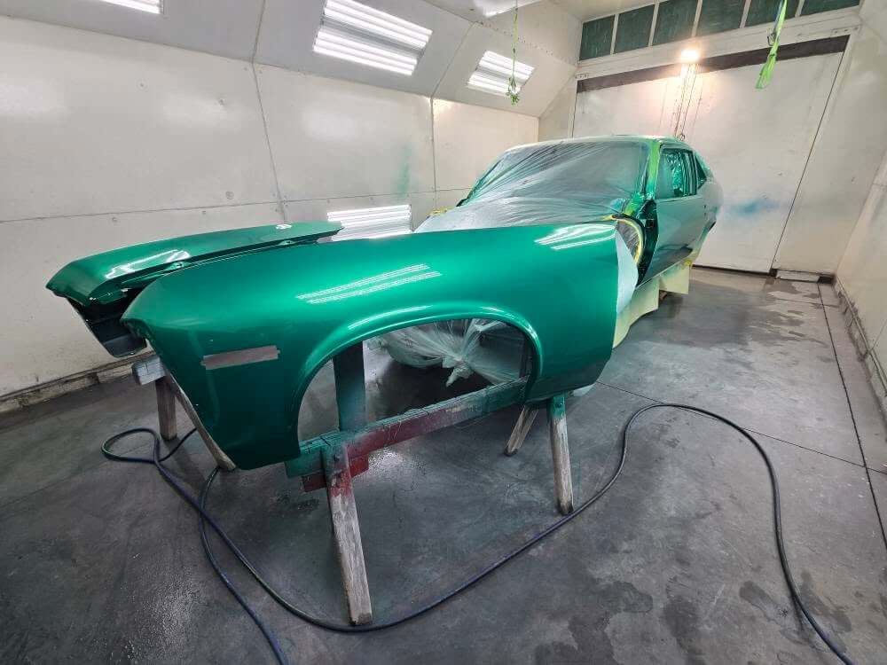 Tamco Paint Chevrolet Spring Green on 1972 Chevrolet Nova