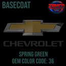 Tamco Paint Chevrolet Spring Green  Code 36 OEM Basecoat