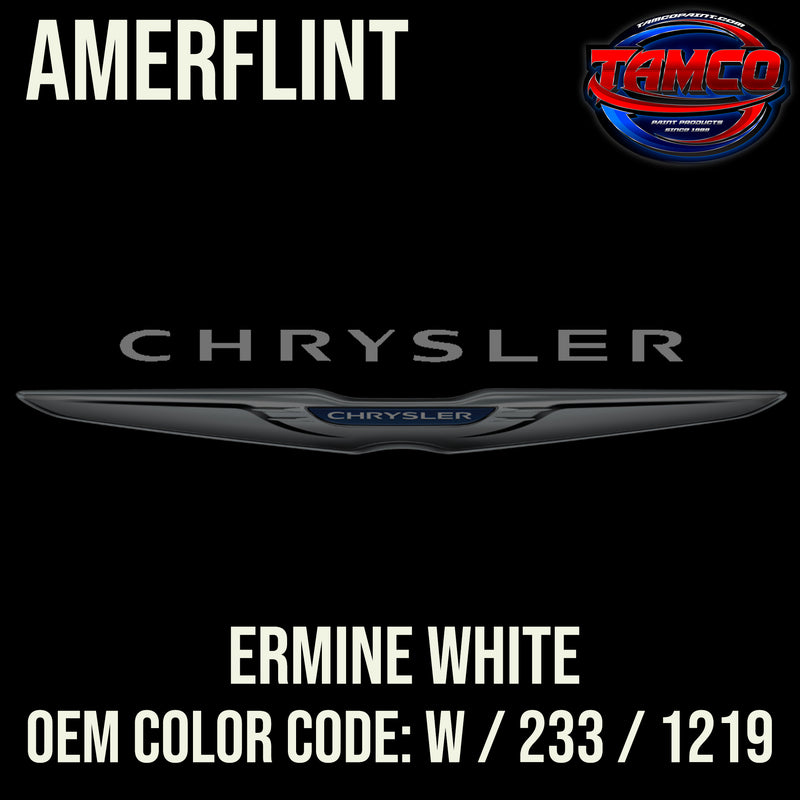 Chrysler Ermine White | W / 233 / 1219 | 1962-1965 | OEM Amerflint II Series Single Stage