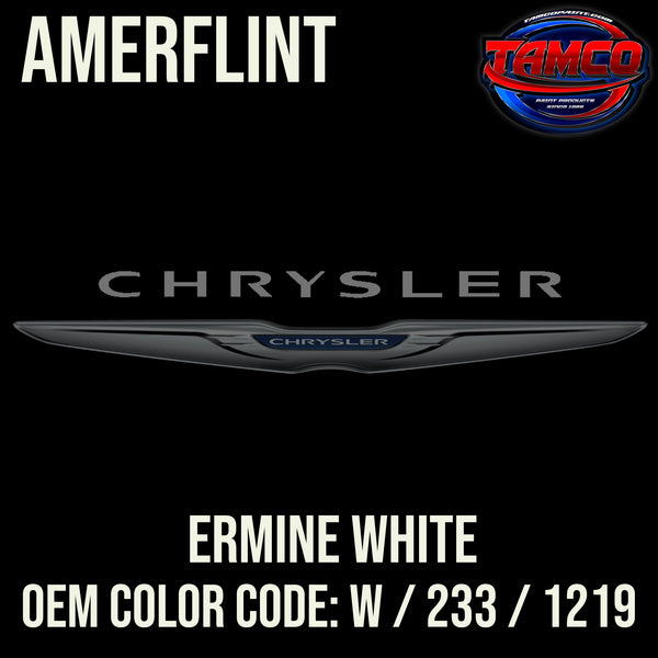 ONLY Chrysler Ermine White | W / 233 / 1219 | 1962-1965 | OEM Amerflint II Series Single Stage
