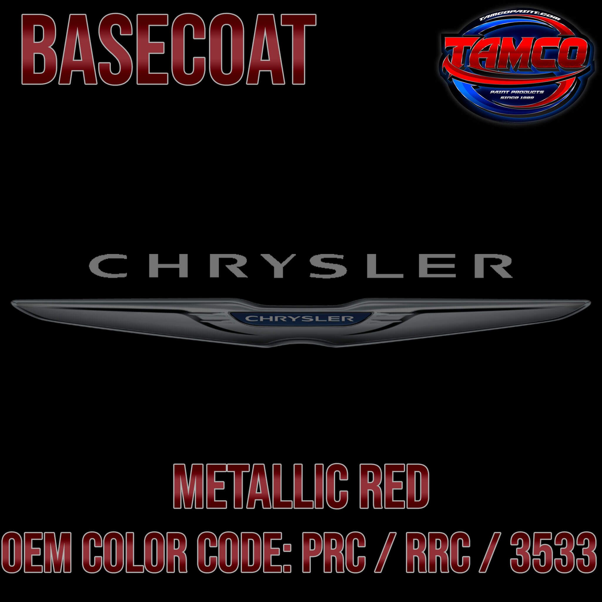 Paint Color Prc Chrysler Metallic Red | PRC / RRC / 3533 | 1995-1999 | OEM Basecoat
