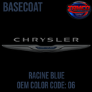 Tamco Paint OEM Chrysler Racine Blue Code 06 Baseoat