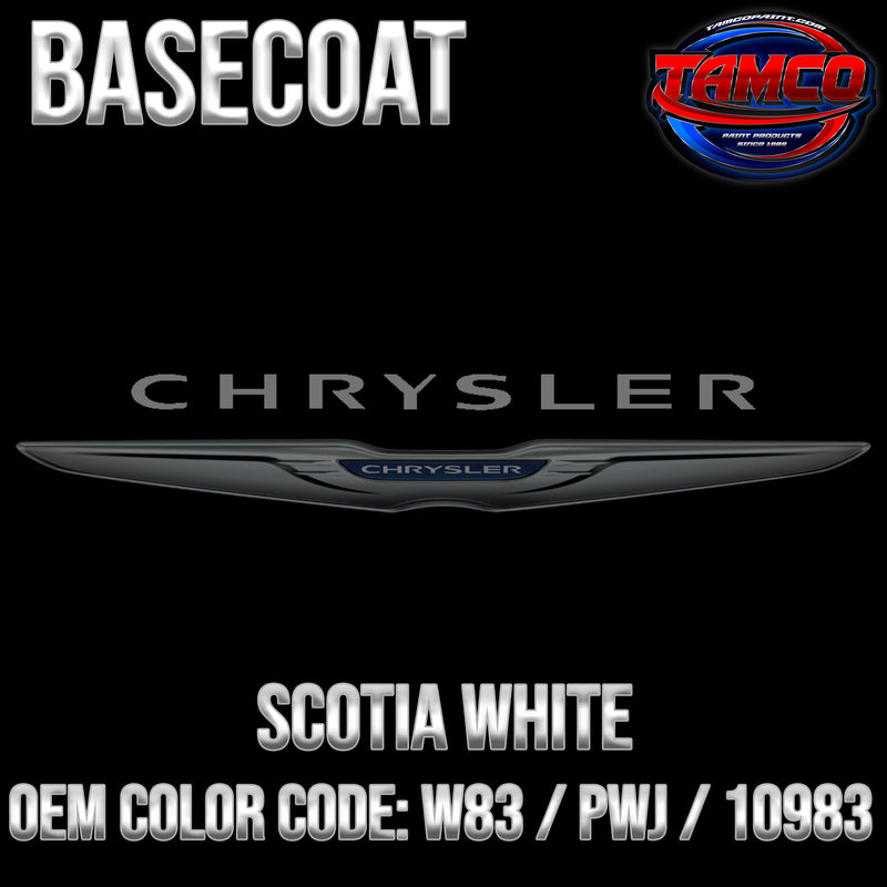 Chrysler Scotia White | W83 / PWJ / 10983 | 1992-2005 | OEM Basecoat