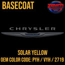 Chrysler Solar Yellow Basecoat