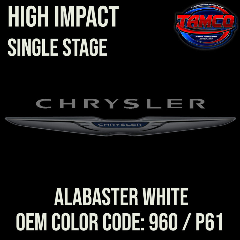 Tamco Paint Alabaster White Code 960 / P61 OEM High Impact Single Stage