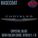 Tamco Paint Chrysler Crystal Blue Code DT8331 / D OEM Basecoat