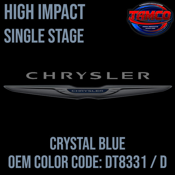 Tamco Paint Chrysler Crystal Blue Code DT8331 / D OEM High Impact Single Stage