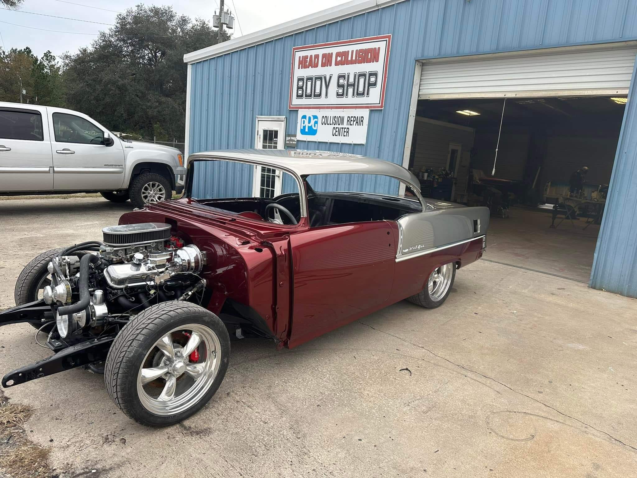 Tamco Paint Chrysler High Octane Red Pearl in 1955 Chevrolet Bel Air
