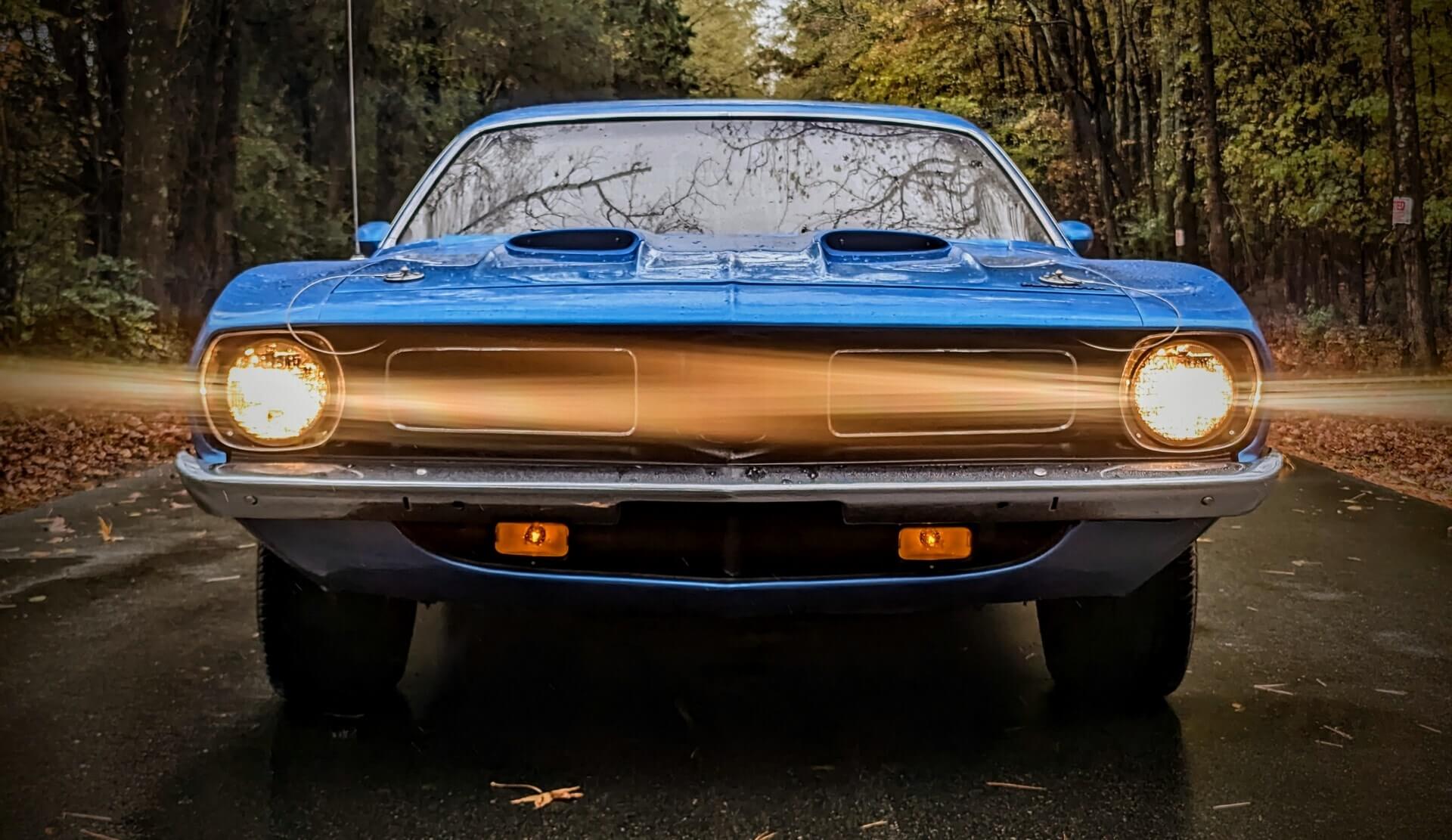 Tamco Paint Chrysler Surf Blue Metallic in 1973 Plymouth Barracuda