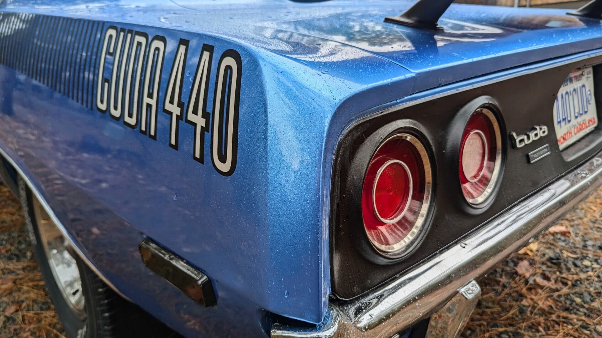Tamco Paint Chrysler Surf Blue Metallic in 1973 Plymouth Barracuda