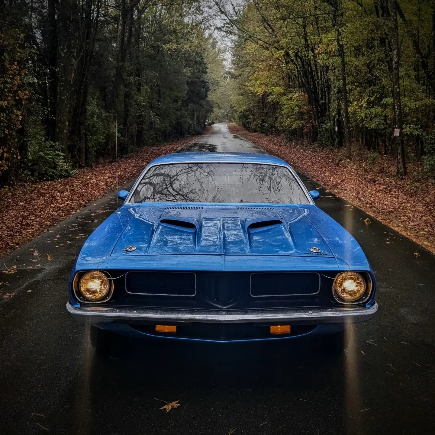 Tamco Paint Chrysler Surf Blue Metallic in 1973 Plymouth Barracuda