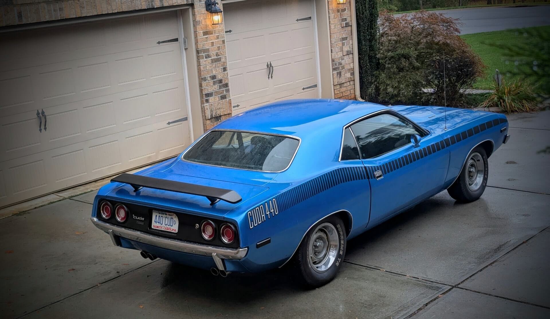 Tamco Paint Chrysler Surf Blue Metallic in 1973 Plymouth Barracuda