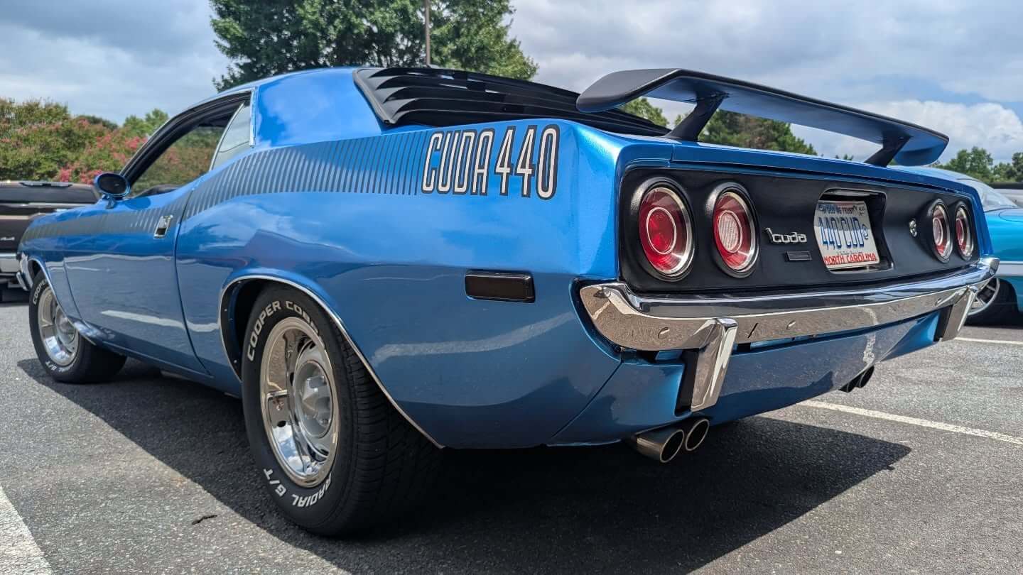 Tamco Paint Chrysler Surf Blue Metallic in 1973 Plymouth Barracuda