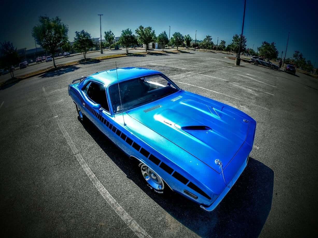 Tamco Paint Chrysler Surf Blue Metallic in 1973 Plymouth Barracuda
