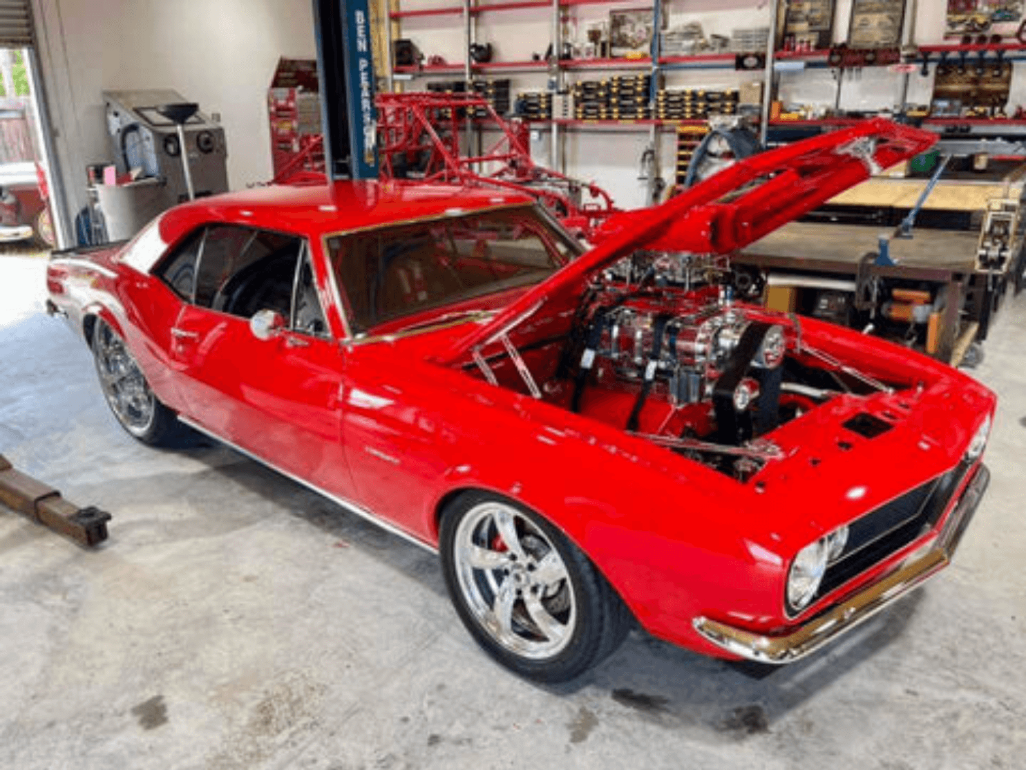 Tamco Paint Chrysler Viper Red on 1967 Chevrolet Camaro