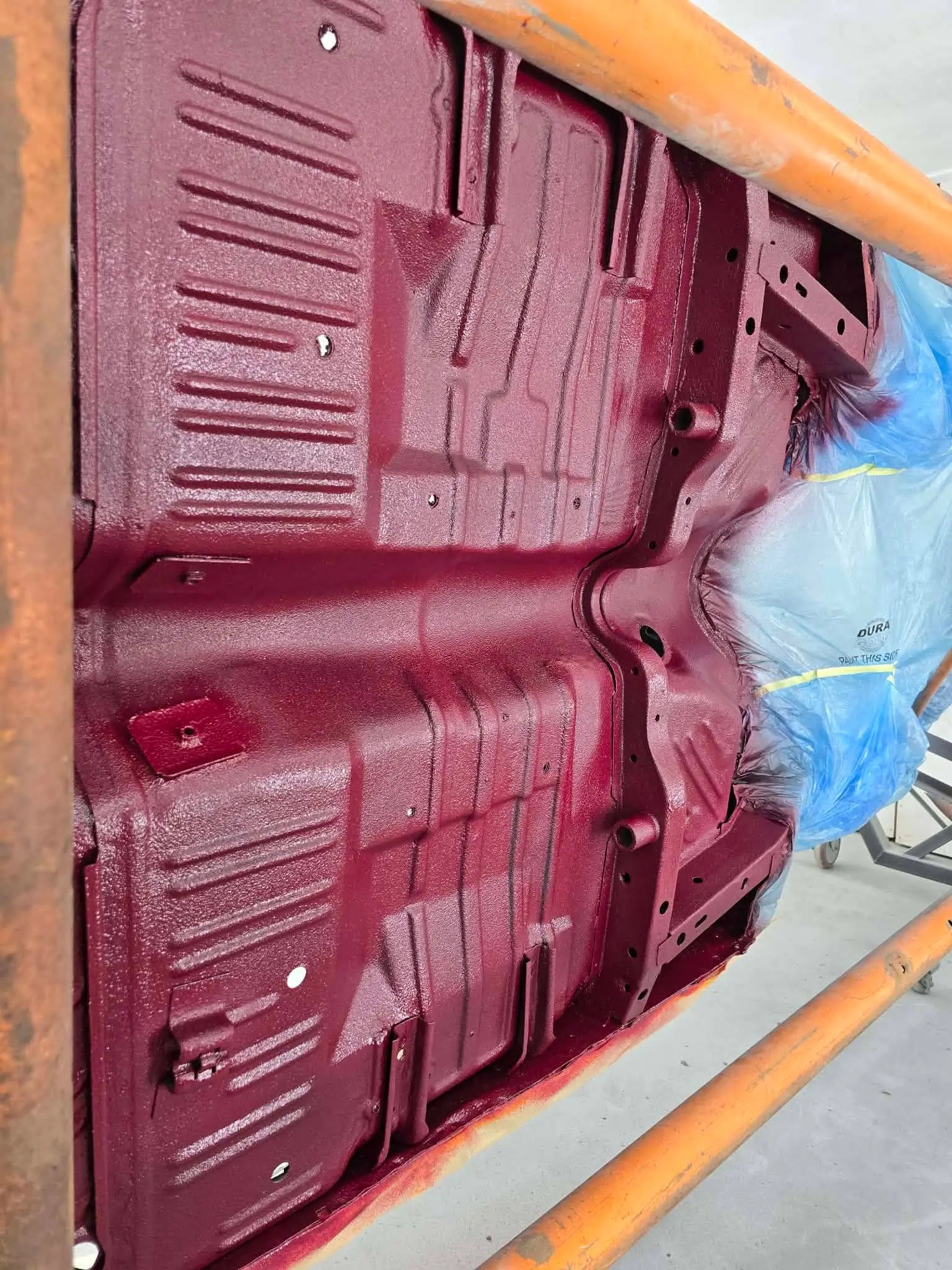 Tamco Paint Radiant Cranberry on Car Chassis