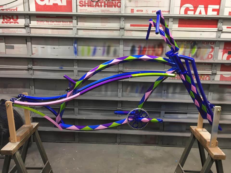 Tamco Paint Custom Colors on Custom Stretched Lowrider Bicycle