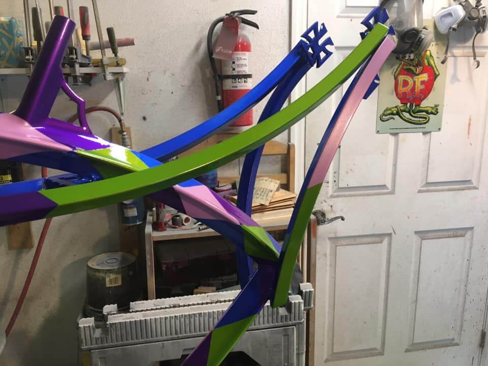 Tamco Paint Custom Colors on Custom Stretched Lowrider Bicycle