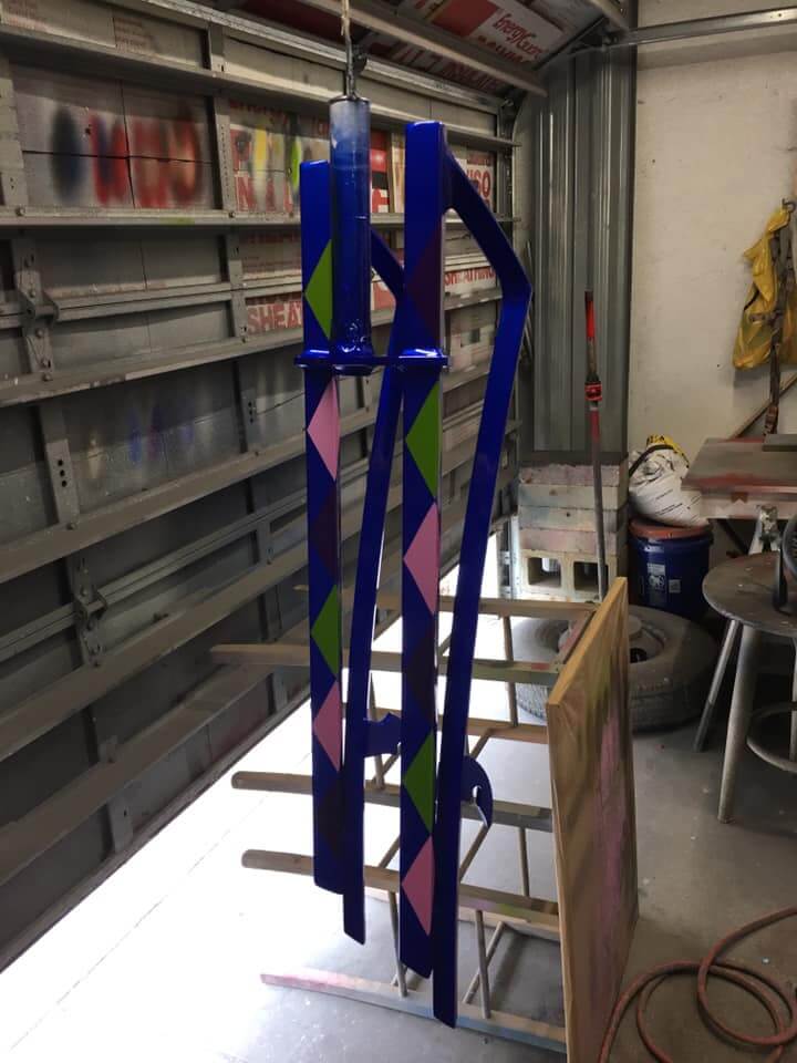 Tamco Paint Custom Colors on Custom Stretched Lowrider Bicycle