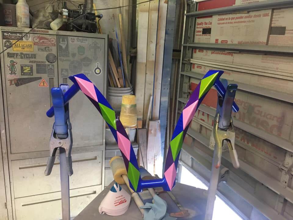 Tamco Paint Custom Colors on Custom Stretched Lowrider Bicycle