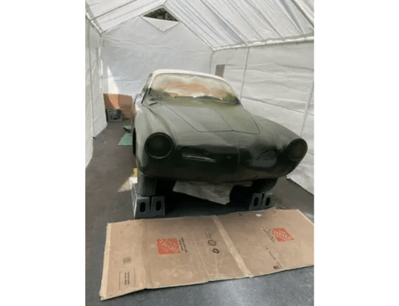 Tamco Paint Cypress Green in 1969 Karmann Ghia