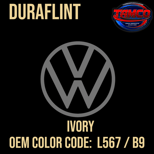 Tamco Paint Volkswagen Ivory Code L567 / B9  OEM DuraFlint Series Single Stage