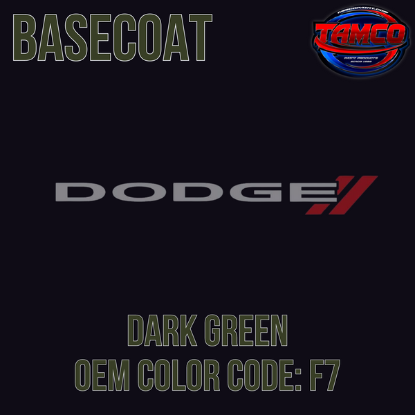 Dodge Dark Green | F7 | 1971-1990 | OEM Basecoat