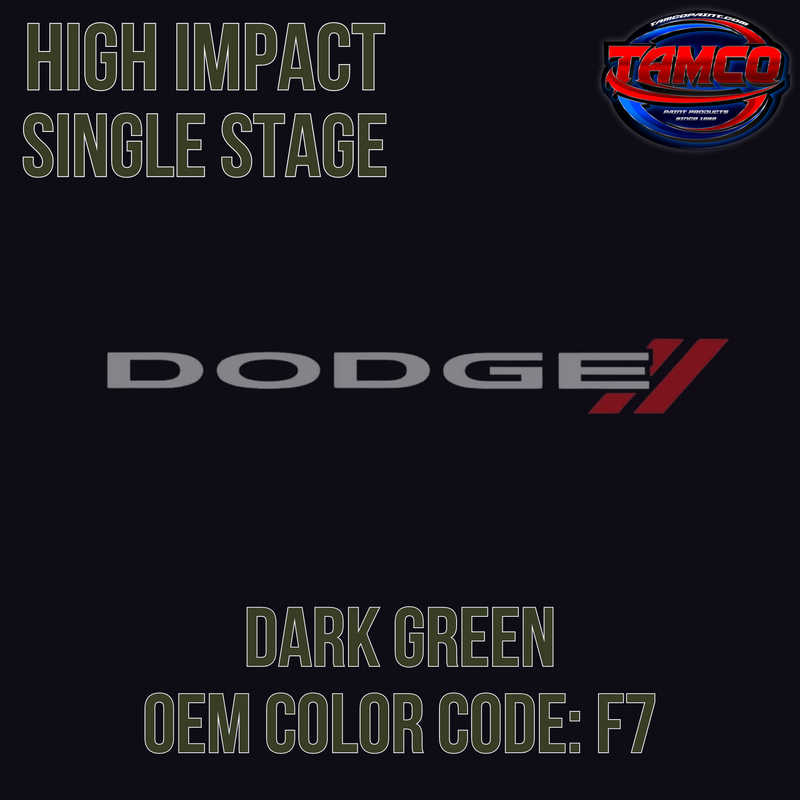 Dodge Dark Green | F7 | 1971-1990 | OEM High Impact Series Single Stage