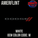 Tamco Paint Dodge White  Code W OEM Amerflint II Series Single Stageod
