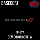 Tamco Paint Dodge White Code W OEM Basecoat