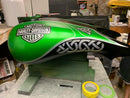 Tamco Paint Emerald City Candy Pearl Basecoat on Harley Davidson Road Glide
