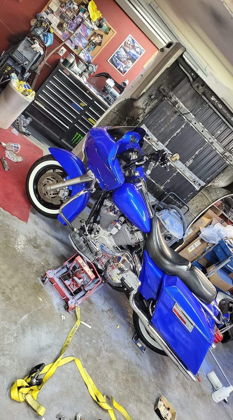 Blue Nitrous Harley Davidson 