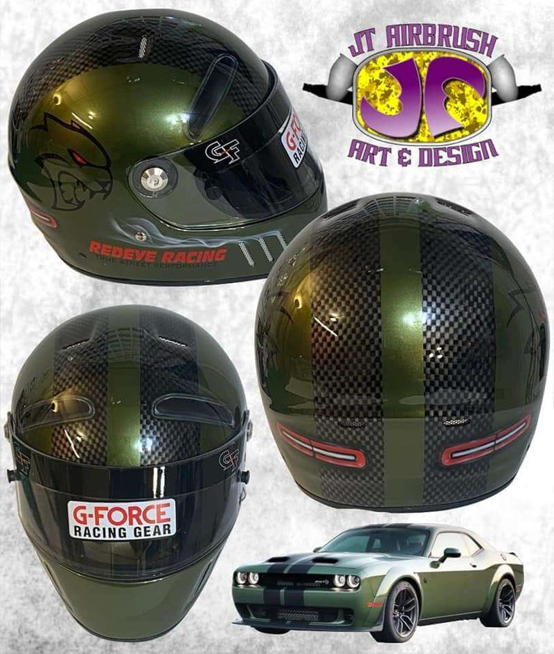 F8 Green OEM basecoat Dodge Challenger and helmet