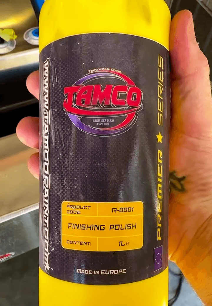 Tamco Paint Finishing Polish on Aluminum