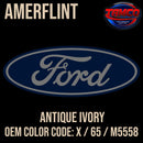Tamco Paint Ford Antique Ivory OEM COLOR CODE: X / 65 / M5558 Amerflint