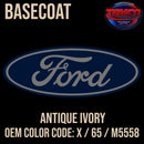 Tamco Paint Ford Antique Ivory OEM COLOR CODE: X / 65 / M5558 Basecoat