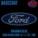Tamco Paint Ford Bahama Blue OEM COLOR CODE: 6 / I / 3T / MR Basecoat
