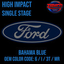 Tamco Paint Ford Bahama Blue OEM COLOR CODE: 6 / I / 3T / MR High Impact Single Stage
