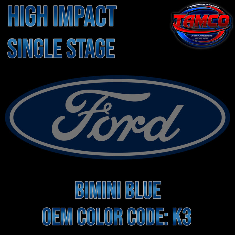 Ford Bimini Blue | K3 | 1991-1994 | OEM High Impact Series Single Stage