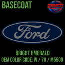 Tamco Paint Ford Bright Emerald OEM COLOR CODE: W / 7U / M5500 Basecoat