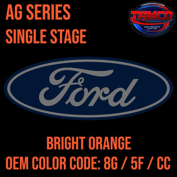 Tamco Paint OEM Factory Color AG Series Single Stage Bright Orange Code 8G 5F CC