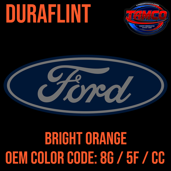 Tamco Paint OEM Factory Color Duraflint Single Stage Bright Orange Code 8G 5F CC