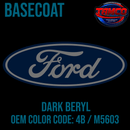 Tamco Paint Ford Dark Beryl OEM Color Code: 4B / M5603 Basecoat