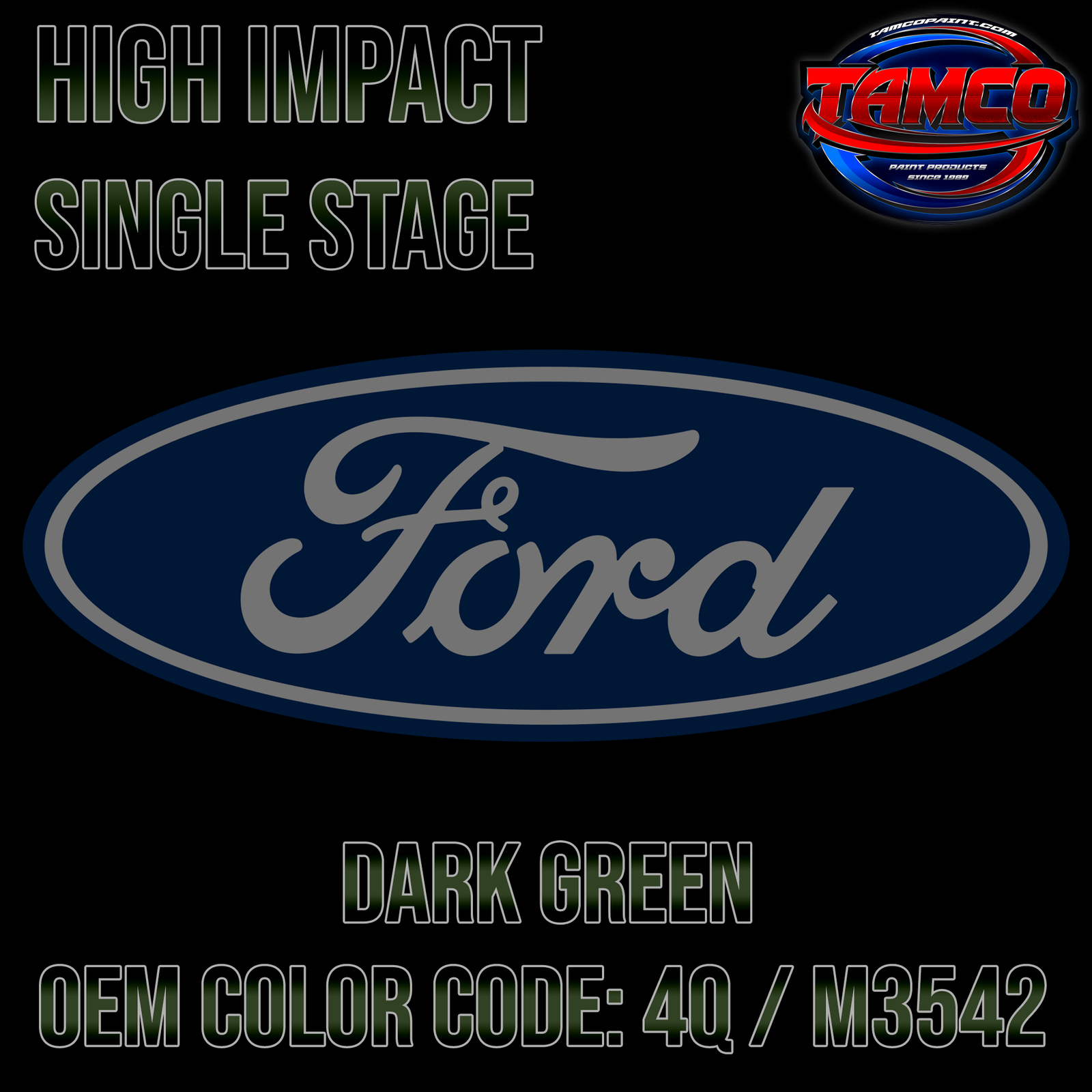 Ford Dark Green | 4Q / M3542 | 1971-1983 | OEM High Impact Single Stag